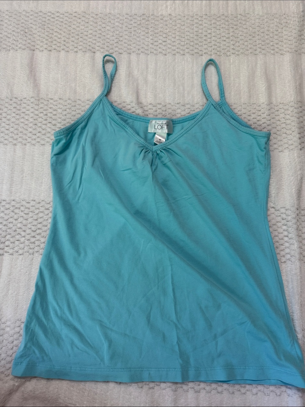LOFT Turquoise Spaghetti Strap Camisole Tank